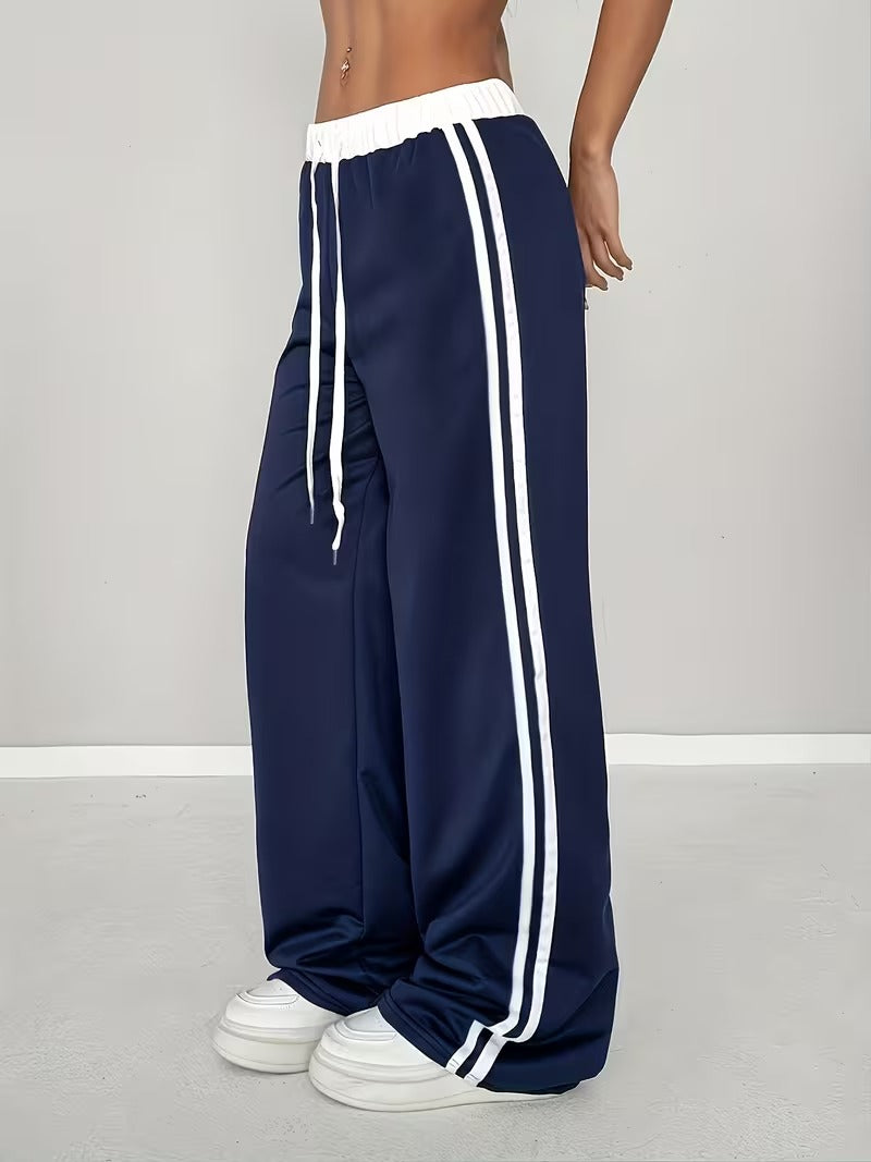 Casual Retro Sports Pants with Belt