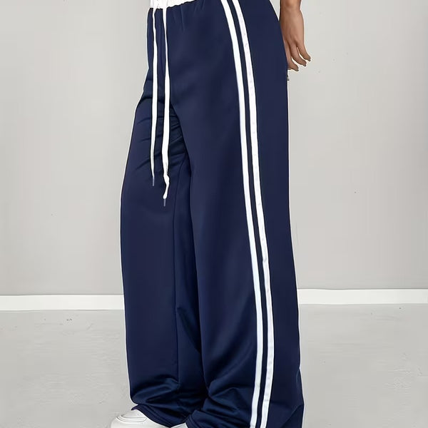 Casual Retro Sports Pants with Belt