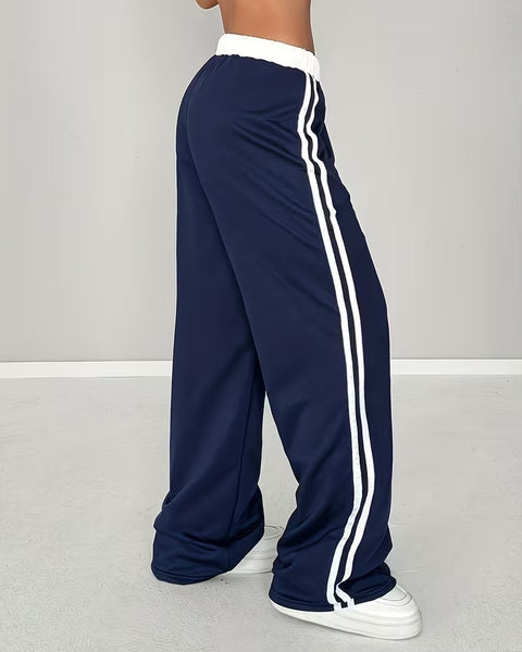 Casual Retro Sports Pants with Belt