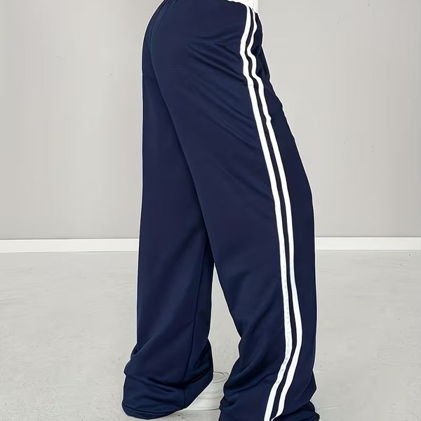 Casual Retro Sports Pants with Belt
