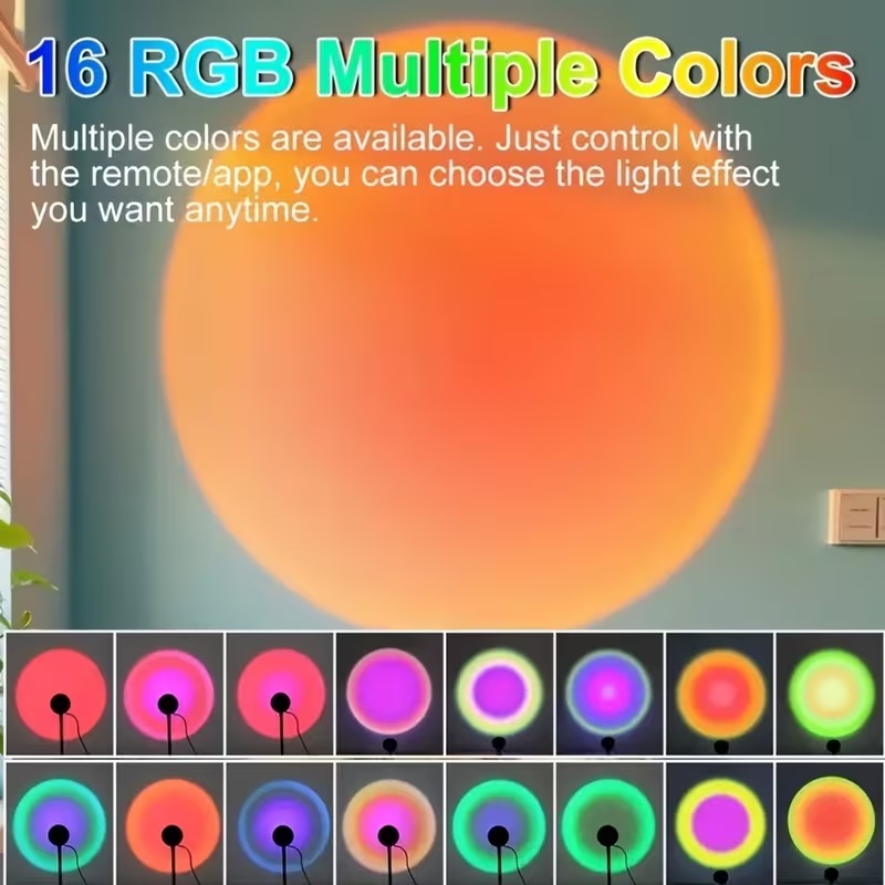 RGB Sunset Lamp with Remote Control