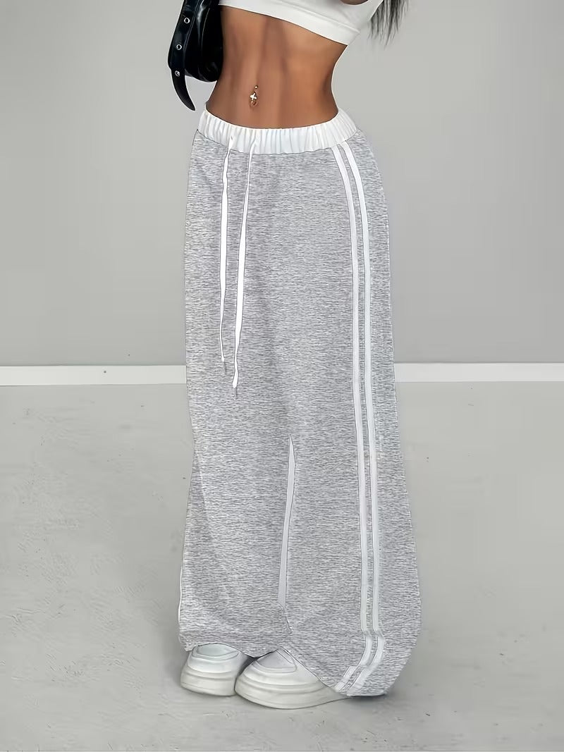 Casual Retro Sports Pants with Belt