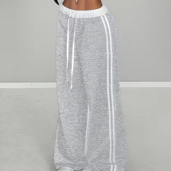 Casual Retro Sports Pants with Belt